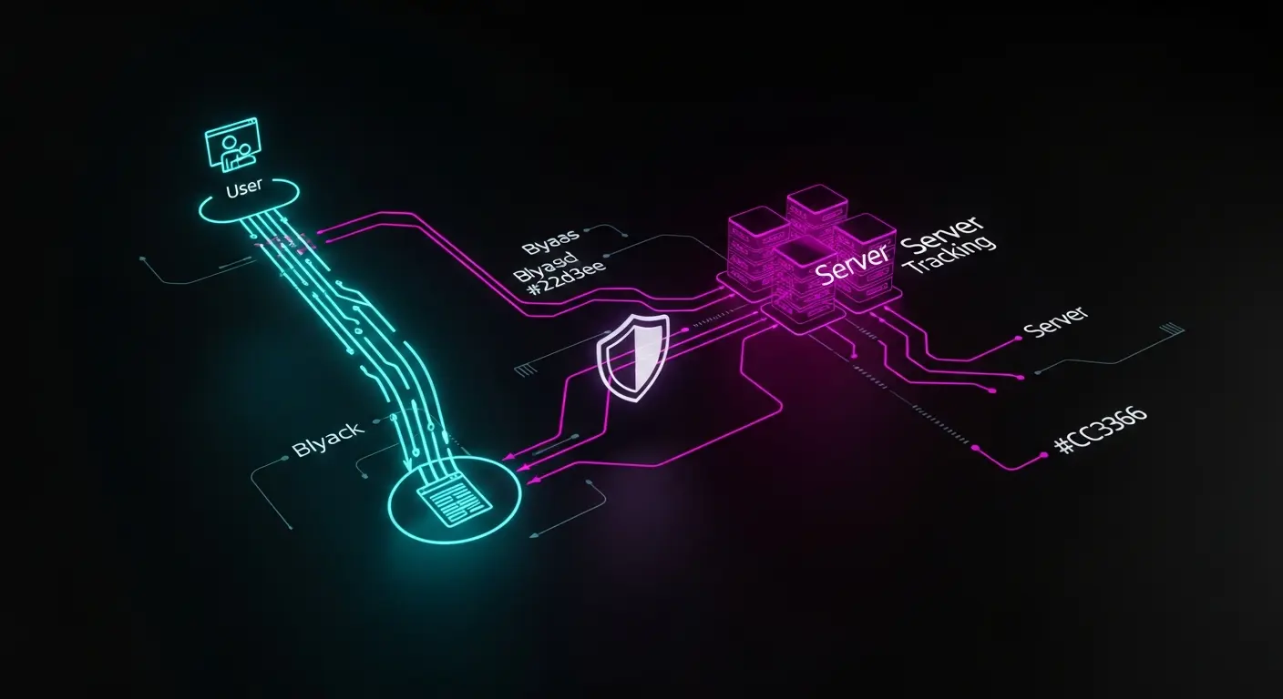 Rappresentazione grafica di una rete di comunicazione tra utente e server con elementi di sicurezza.